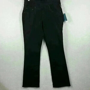 Jag Women’s Jeans Size 12/31 Black Mid Rise Boot Cut Pull-On NWT
